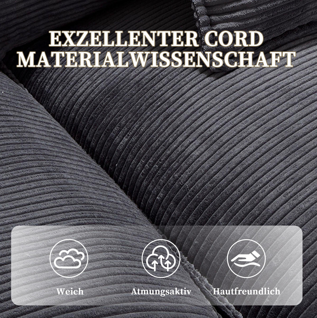 2-SITZER Sofa Samt mit ultratiefer Sitzfläche 224/81/81 cm Dunkelgrau - Dunkelgrau, Textil (81/224/81cm) - Redom