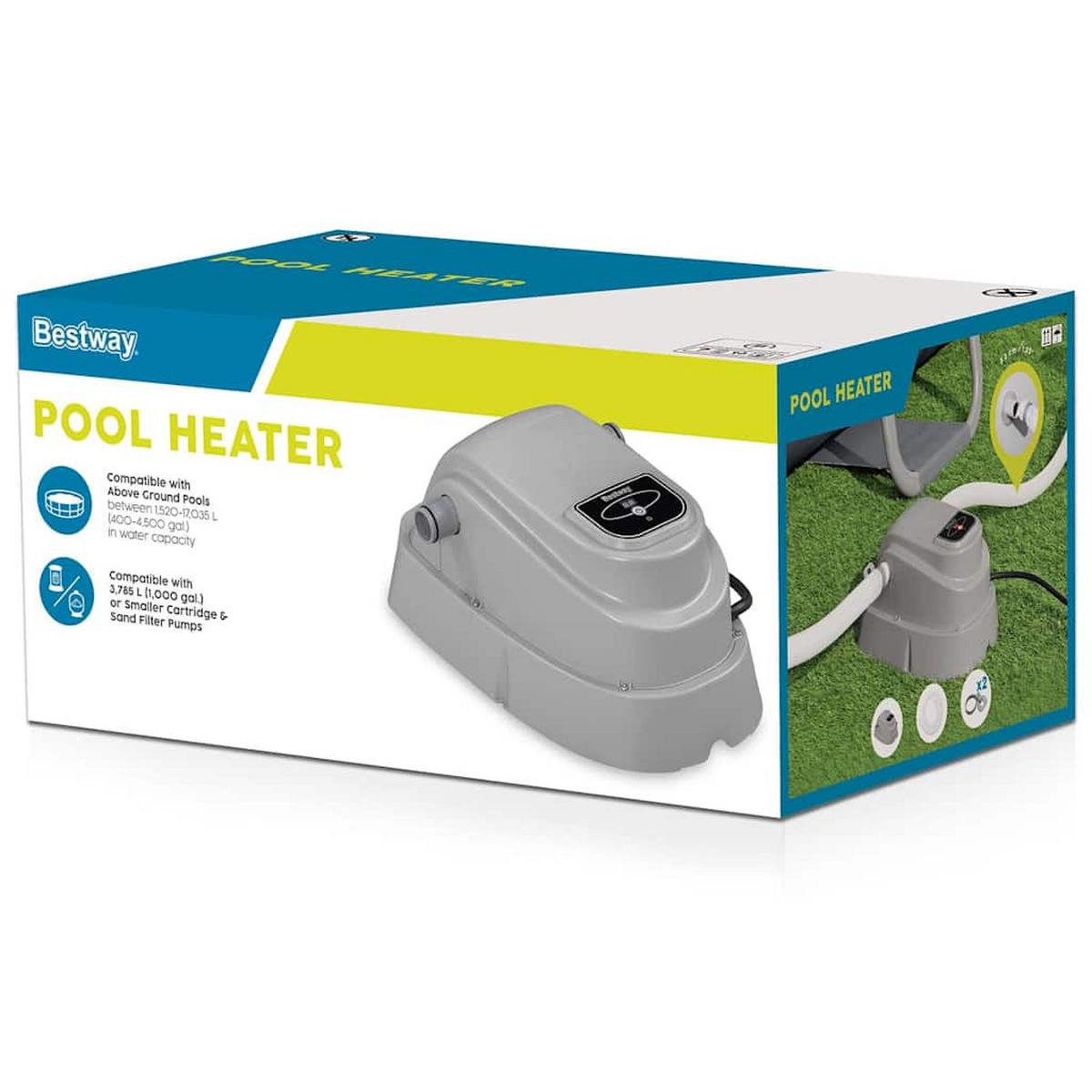POOLHEIZUNG Bestway 58259 - Grau, Kunststoff (26.6/18.7/43.2cm) - Bestway