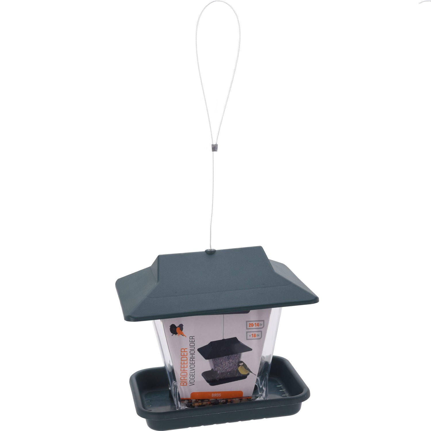 VOGELHAUS zum Aufhängen grün - Grün, Kunststoff (15/40/19.5cm) - Mondex