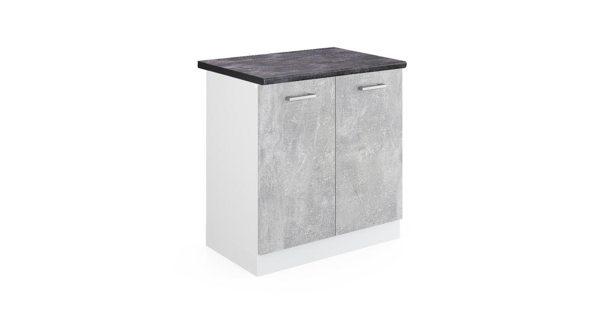 Vicco SPÜLENUNTERSCHRANK R-Line Beton 80 cm , AP Anthrazit jetzt nur online ➤