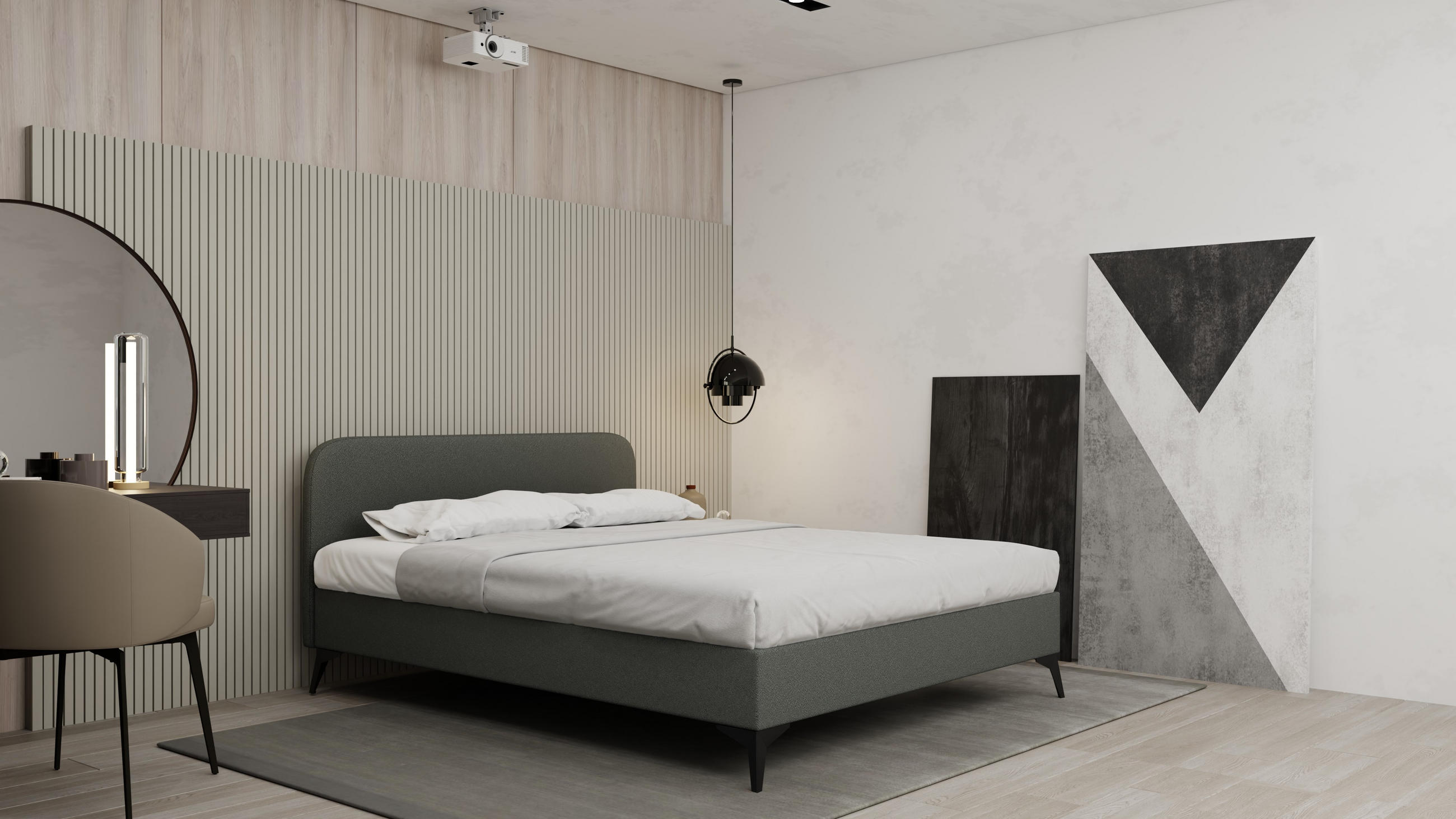 POLSTERBETT Mavilo 160 x 200 cm mit Bettkasten und Lattenrost taschenfederkernmatratze mit kokos 20cm - dunkelgrau - Dunkelgrau, Holz (160/200cm) - Panda Möbel