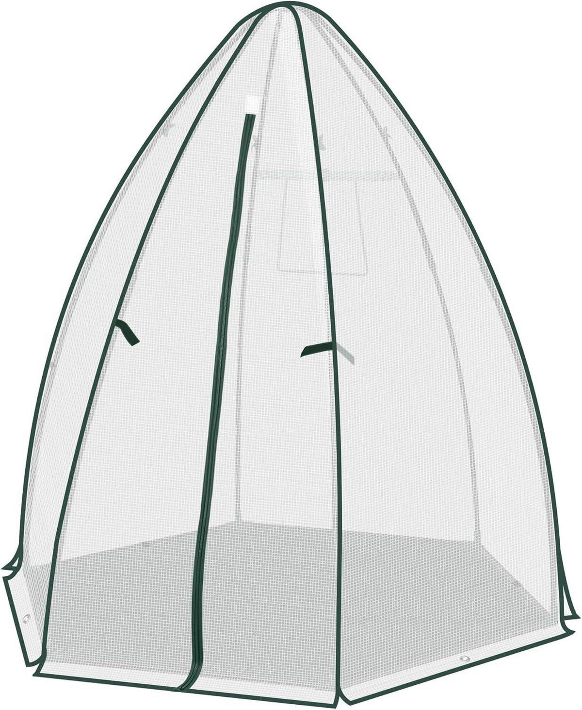 FOLIENGEWÄCHSHAUS,PE transluzenter Kälteschutz,160x180 cm - Weiß, Textil/Metall (160/180/160cm) - Woltu