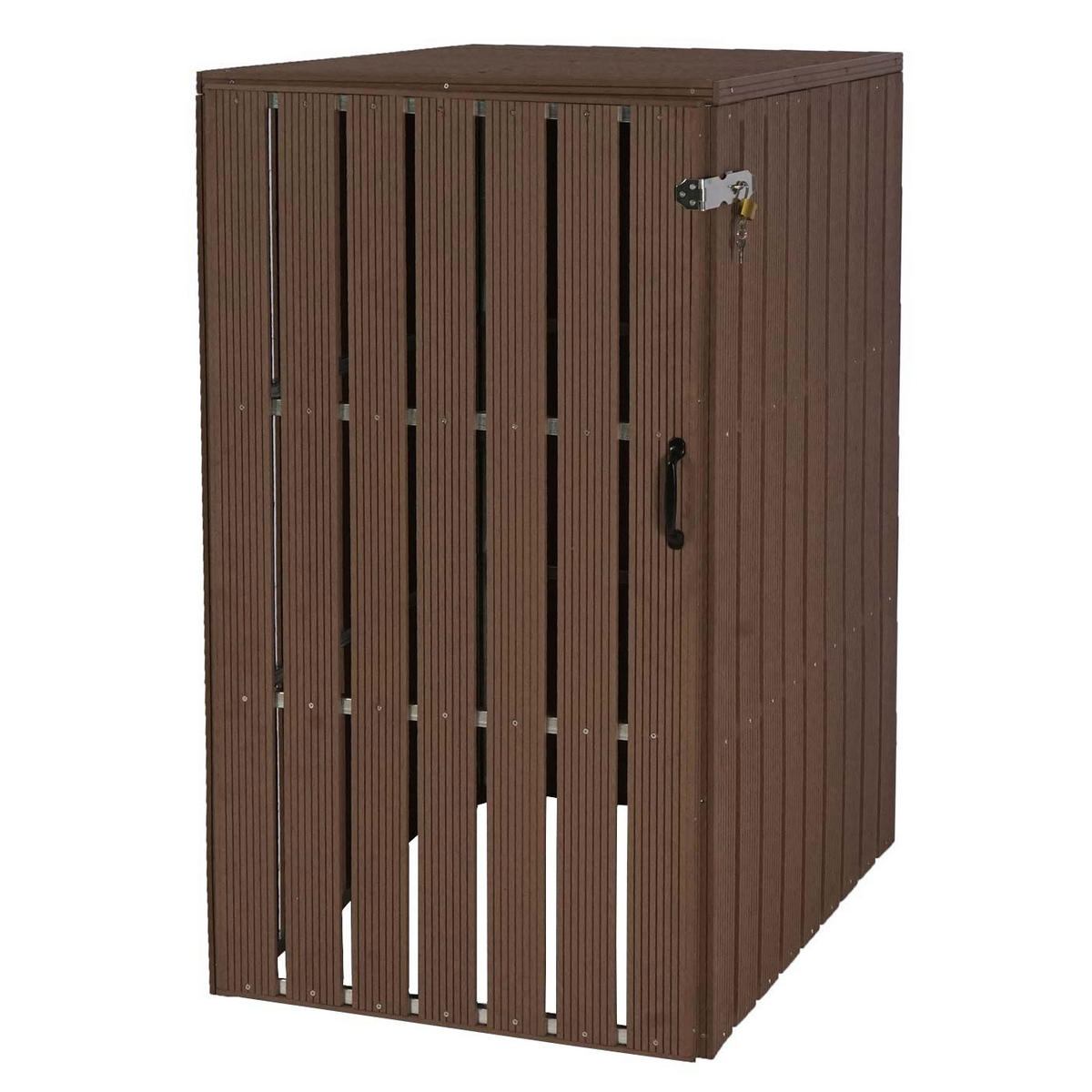 1-/2ER WPC-MÜLLTONNENVERKLEIDUNG Braun - Braun, Metall (77/115/97cm) - MCW