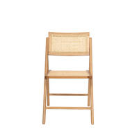 KLAPPSTUHL aus Geflecht und Holz - Paula - Klares Holz - Eschefarben, Holz (46/80/50cm) - Drawer