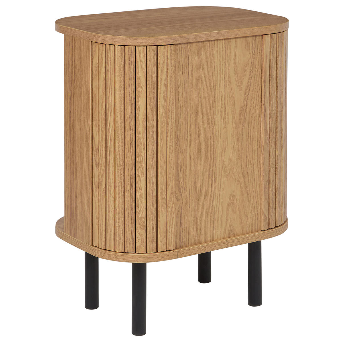 BEISTELLTISCH helles Holz/schwarz Bradley - Hellbraun/Schwarz, Holzwerkstoff (30/40/55cm) - Beliani