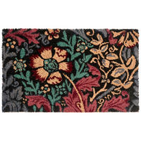 FUSSMATTE Bunt 45/75 cm Blume Kokosfasern Illiamna - Multicolor, Textil (45/75cm) - Beliani