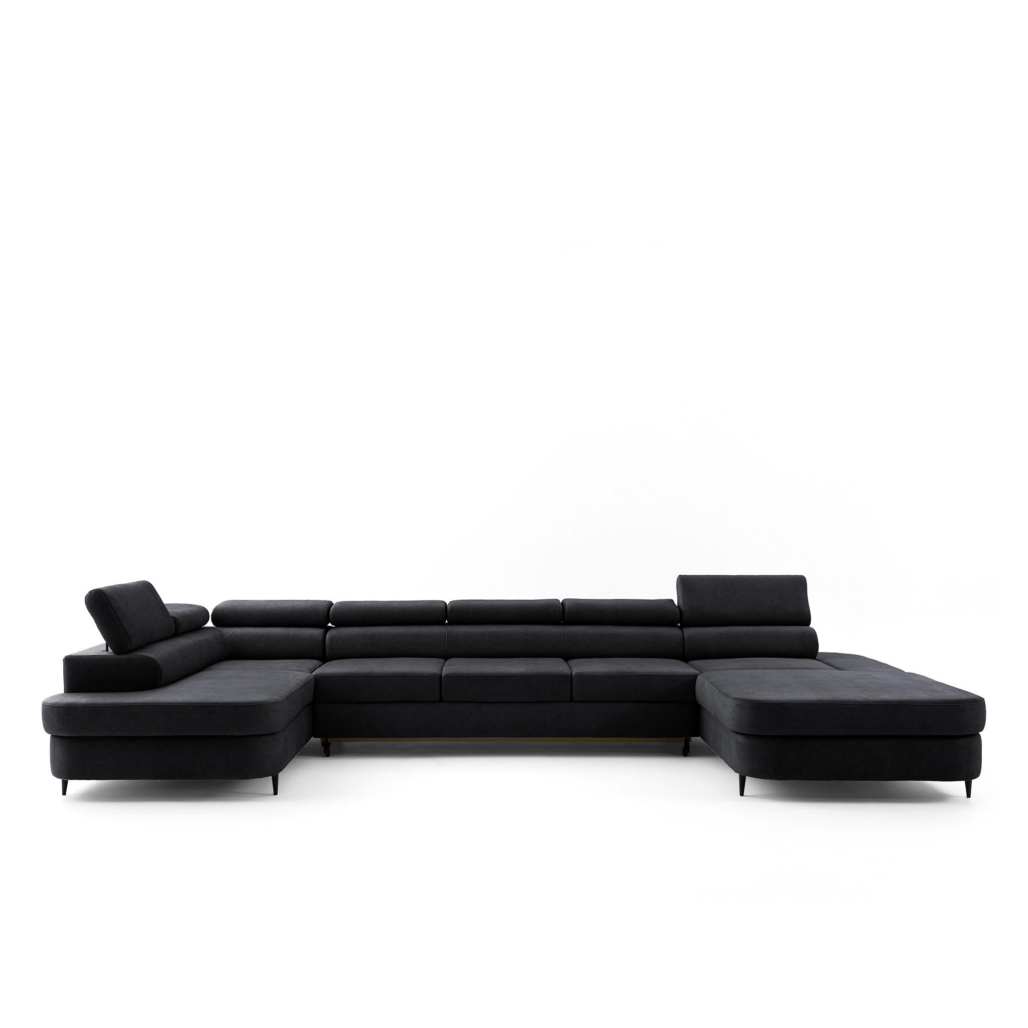 Muffo Ecksofa Dunkelgrau 203x91x400 cm