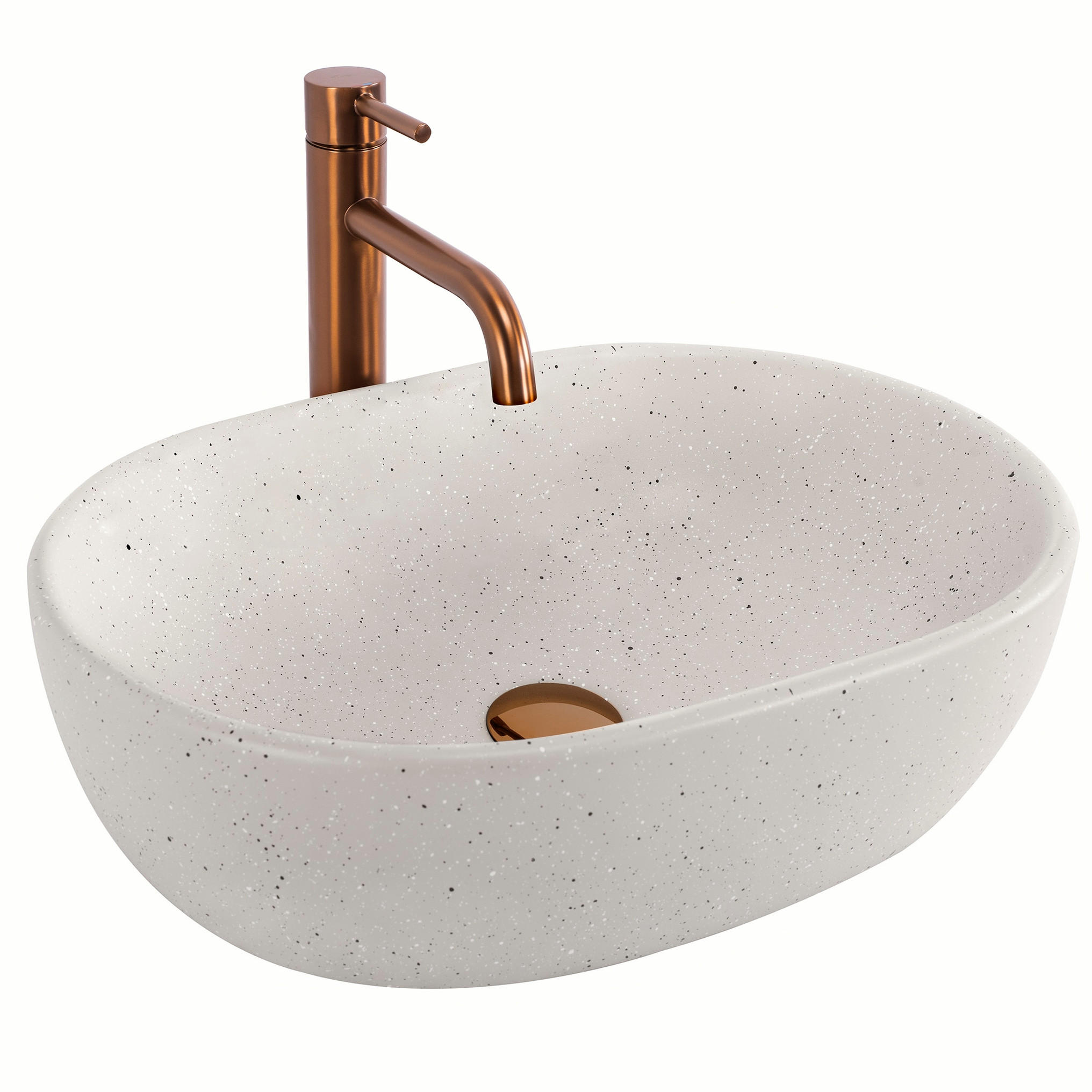 AUFSATZWASCHBECKEN AMELIA SANDY 48/34,5/13,5 cm - Hellgrau, Keramik (48/13.5/34.5cm) - REA