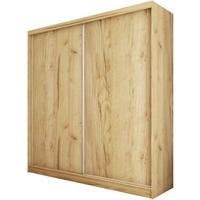 SCHWEBETÜRENSCHRANK Mario II 200/216/61 eiche Artisan mit Schubladen - Eiche Artisan, Holzwerkstoff (200/216/61cm) - Beautysofa