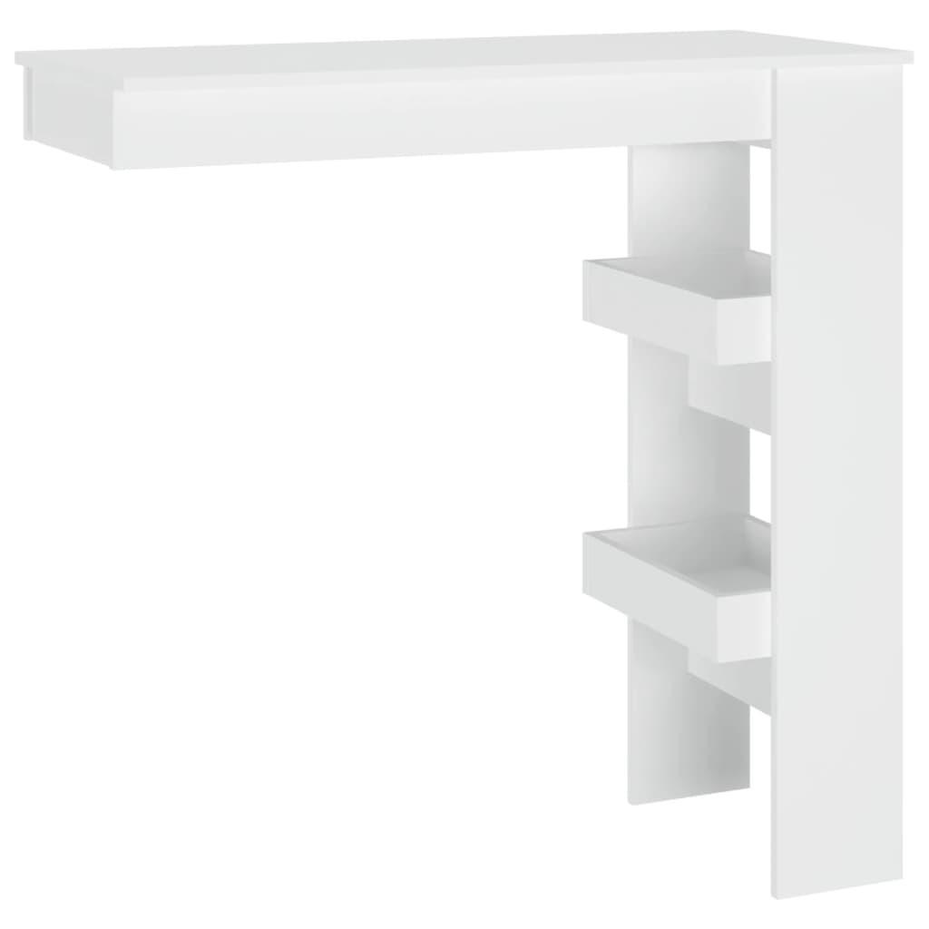 vidaXL Wand-Bartisch Weiß 102x103.5x45 cm