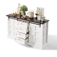 SIDEBOARD 150/40/85 cm Weiß aus MDF mit Schiebetüren - Weiß, Holzwerkstoff (150/85/40cm) - OKWISH