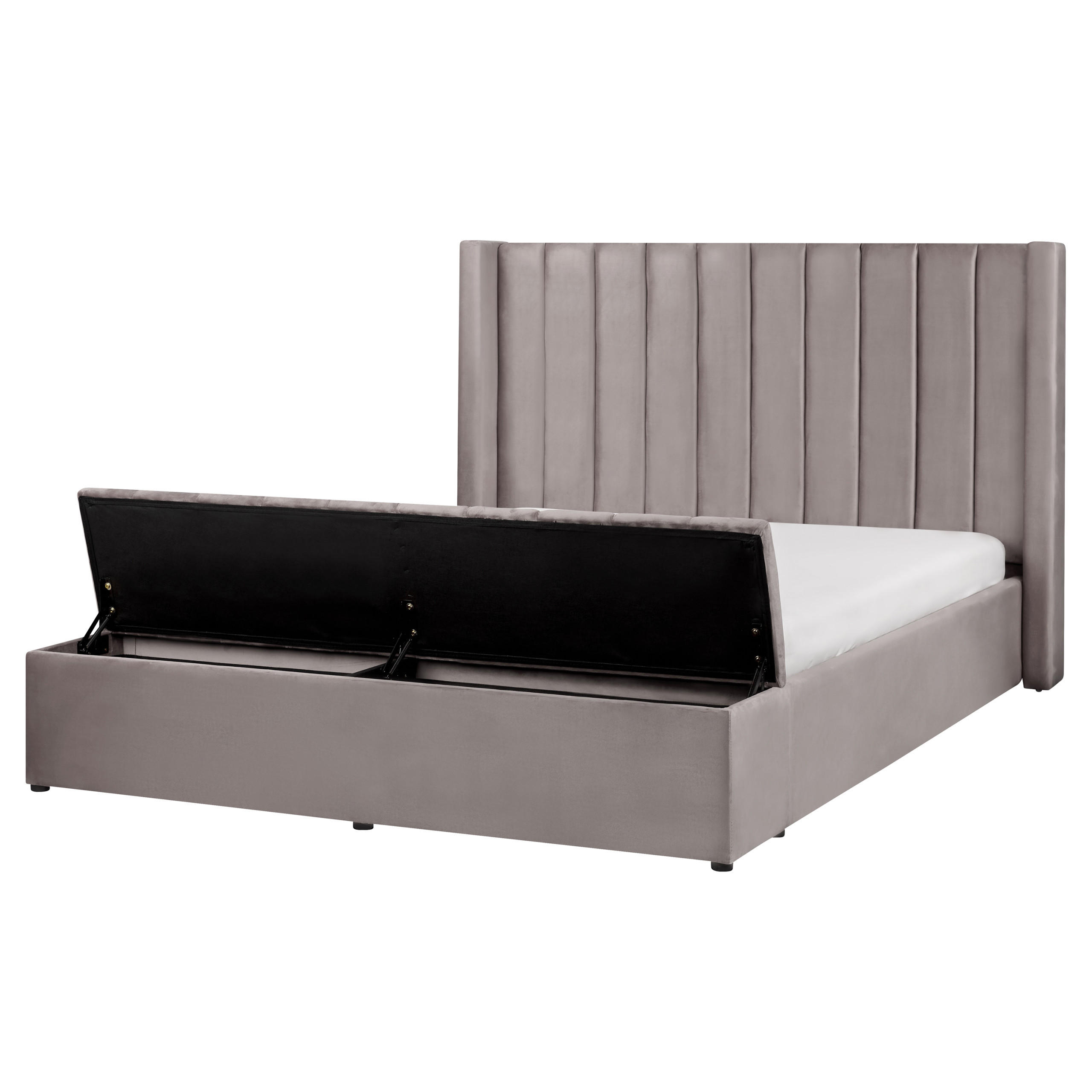 WASSERBETT 160x200 cm Grau Noyers - Grau, Textil (160/200cm) - Beliani