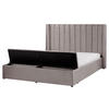 WASSERBETT 160x200 cm Grau Noyers - Grau, Textil (160/200cm) - Beliani