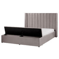 WASSERBETT 160x200 cm Grau Noyers - Grau, Textil (160/200cm) - Beliani