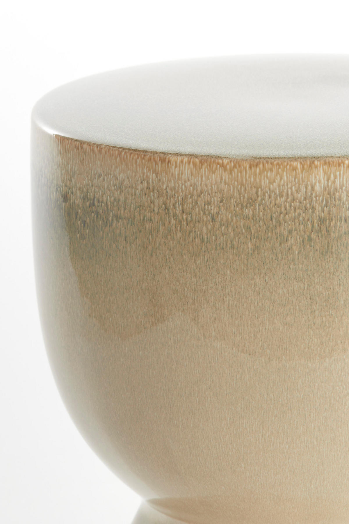 HOCKER Finca Weiß Ø28,5/42 cm - Beige, Keramik (28.5/28.5/42cm) - Light & Living