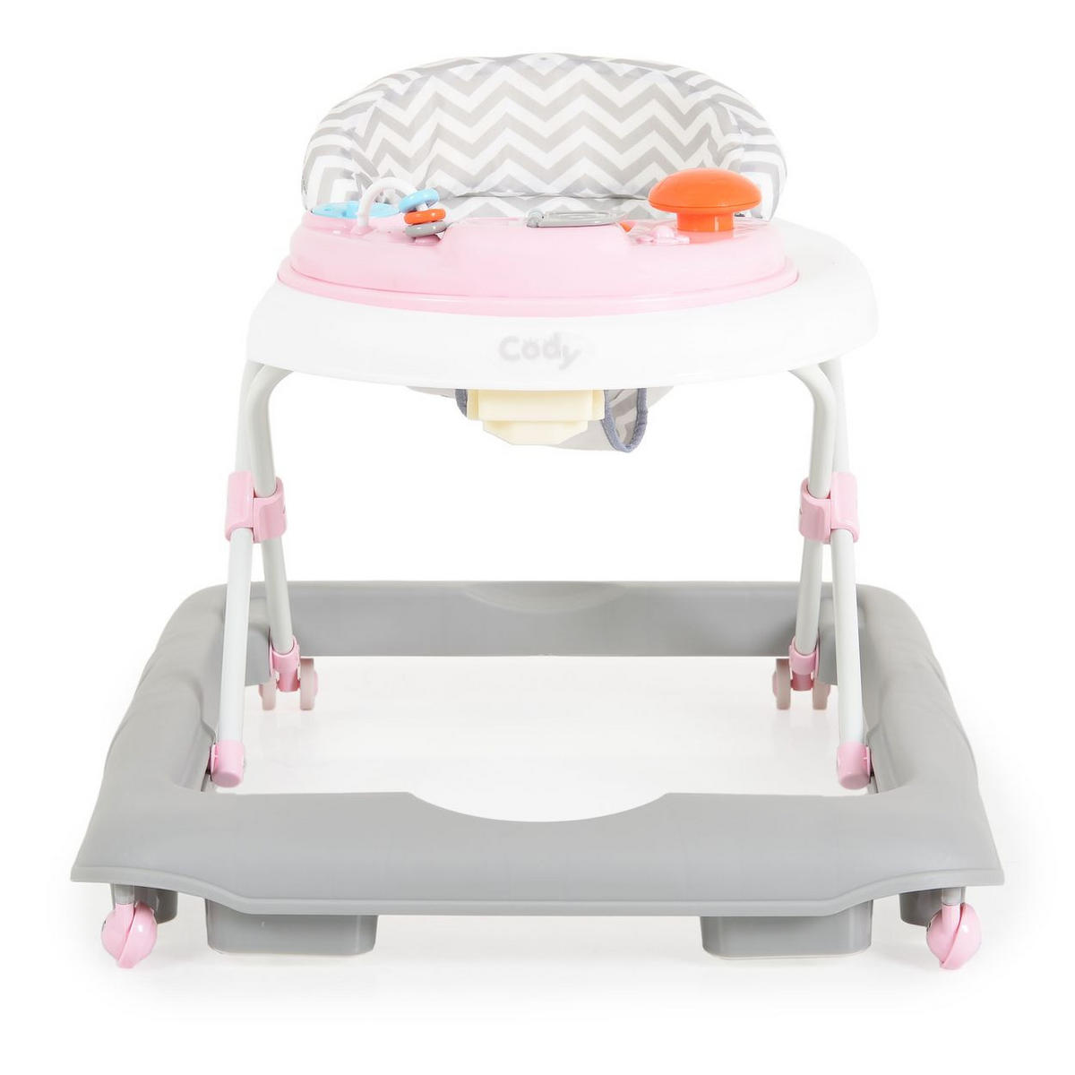 LAUFHILFE Cody rosa Baby höhenverstellbar Musikfunktion Spielcenter Stopper - Hellrosa, Kunststoff (57/50/68cm) - Cangaroo