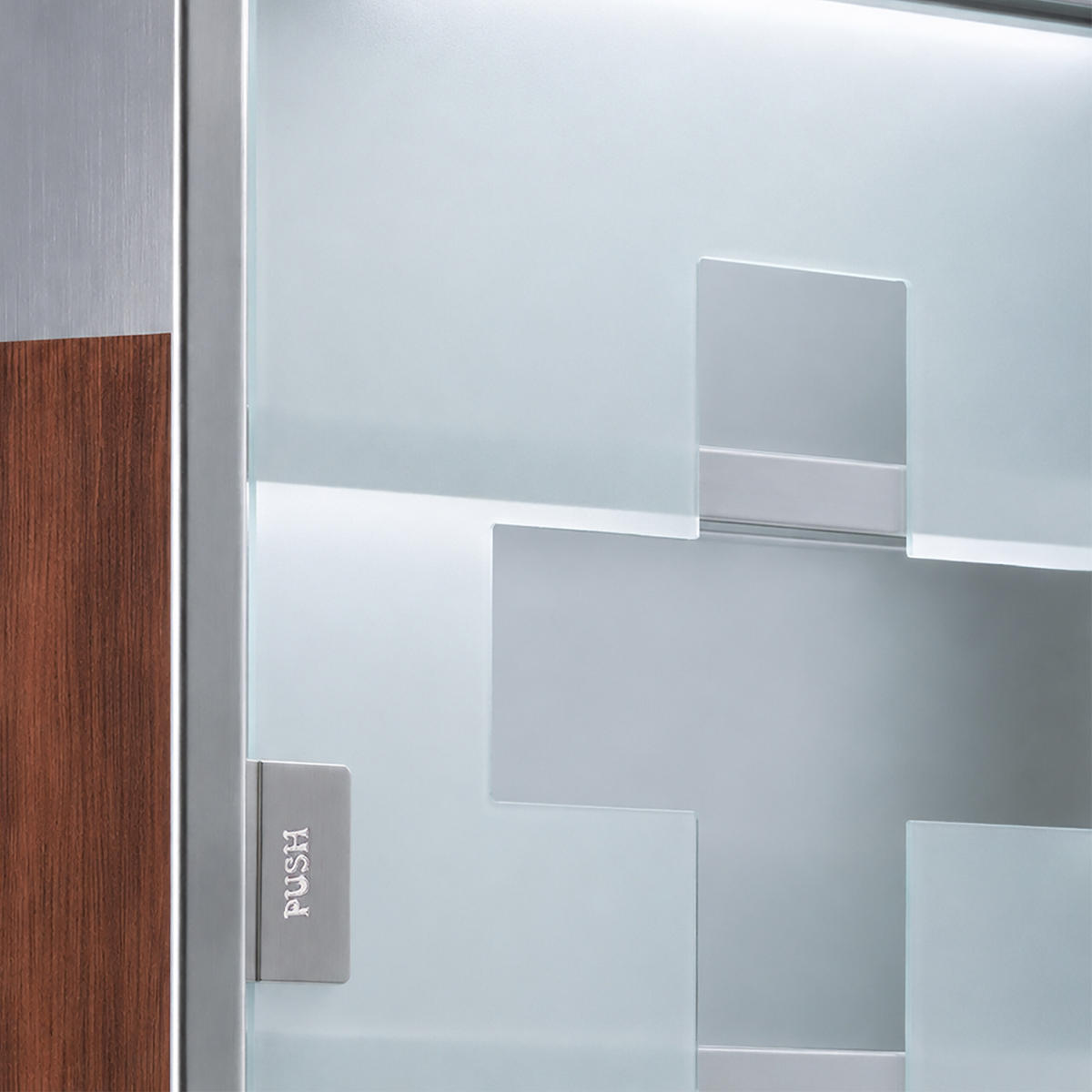 DULAP Argintiu din inox cu încuietoare 3 compartimente 45x30x12 cm - multicolor, sticlă/metal (30/45/12cm) - Relaxdays