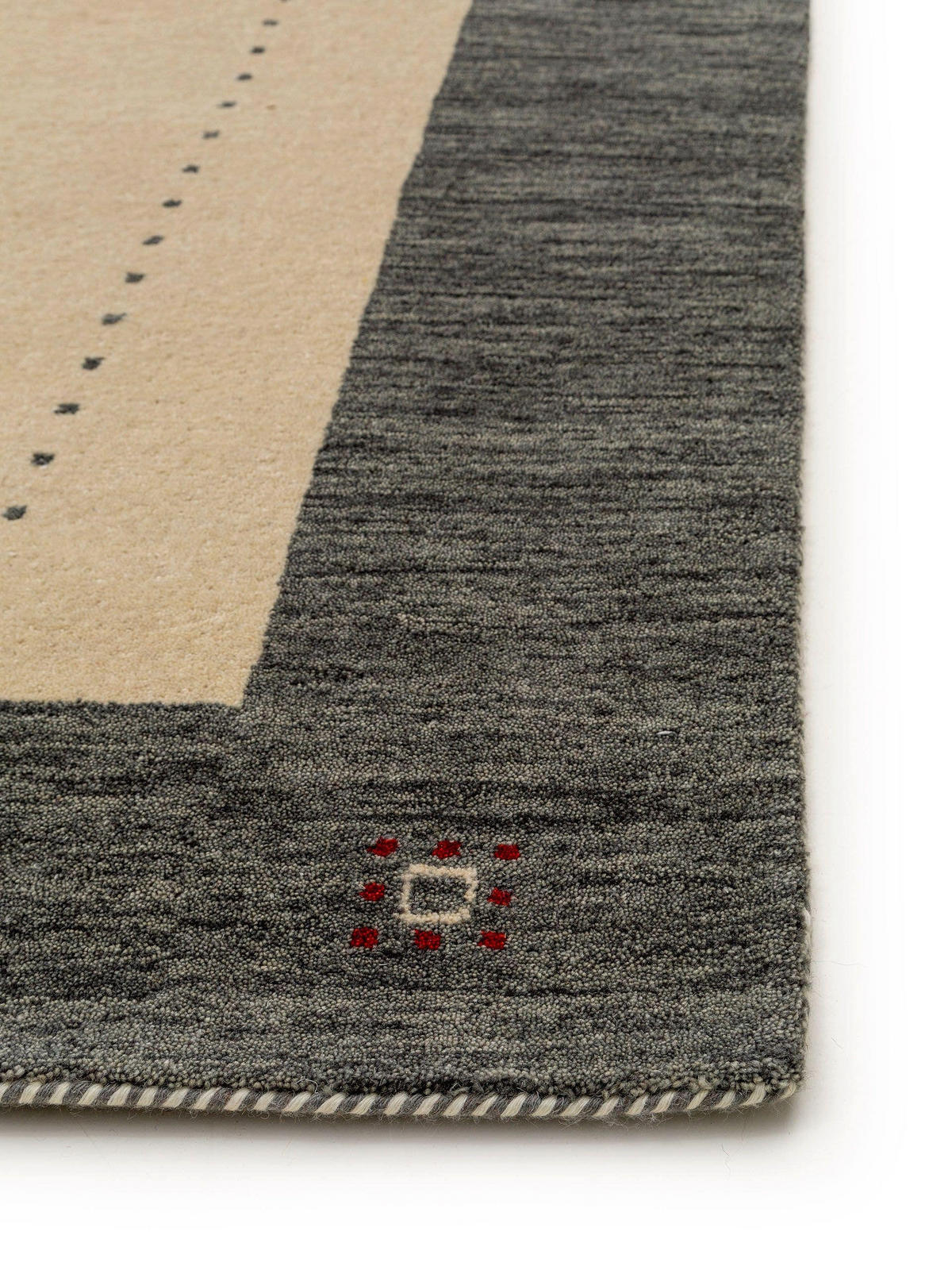 WOLLTEPPICH Jamal Beige/Grau 200x300 cm - Beige, Textil (200/300cm) - benuta Nest