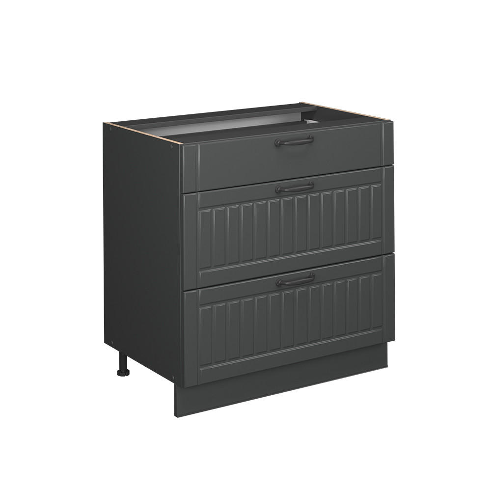 Dunkelgrau/Anthrazit, Holzwerkstoff (80/82/60cm) - Vicco