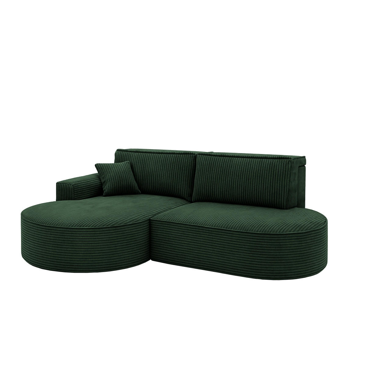 ECKSOFA Modena Pro - Komfort Und Stil Stoff Poso Grün Links - Grün, Holz (179/278cm) - Kaiser Möbel