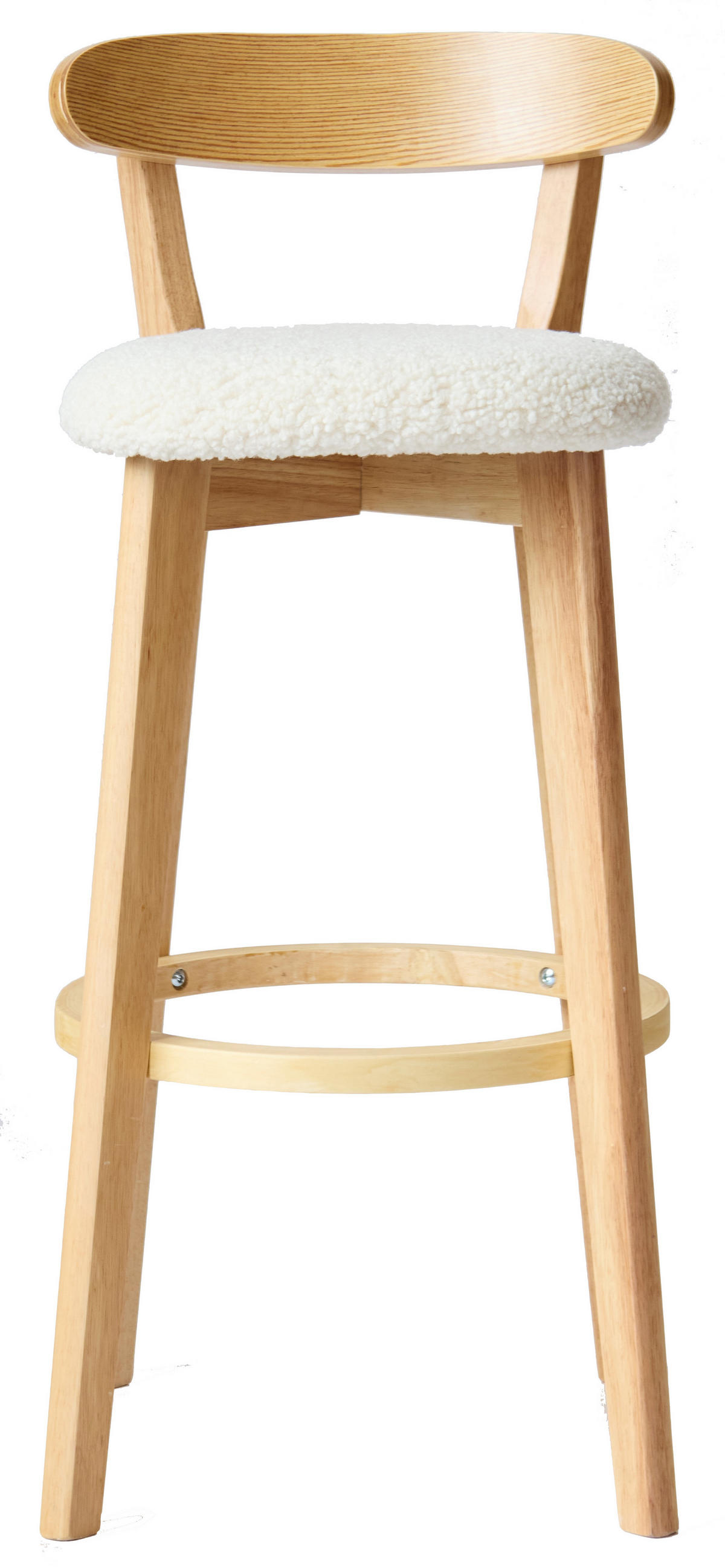 BARHOCKER 2er-Set Stoff Weiß - Weiß, Textil (38/92/42cm) - Nordlys