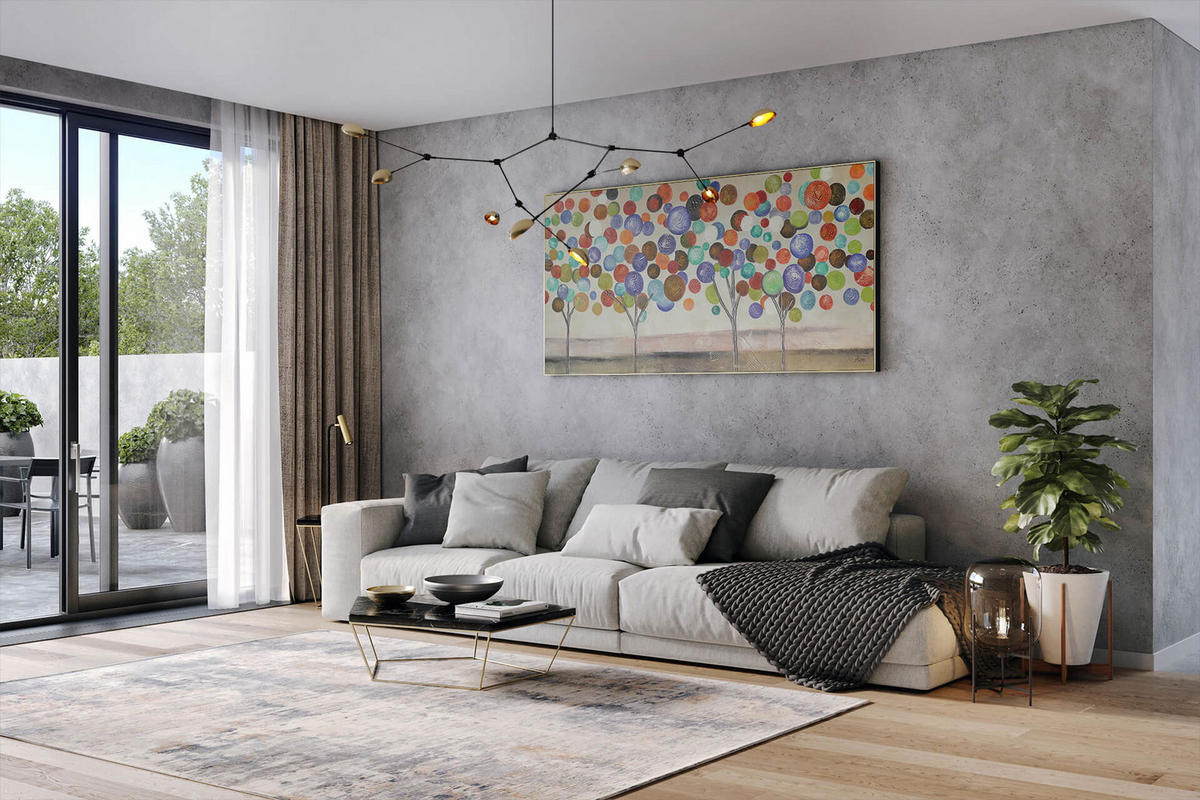 ÖLGEMÄLDE XXL Bunt 200/100 cm - Multicolor, Holz/Textil (6.68/100cm) - KUNSTLOFT