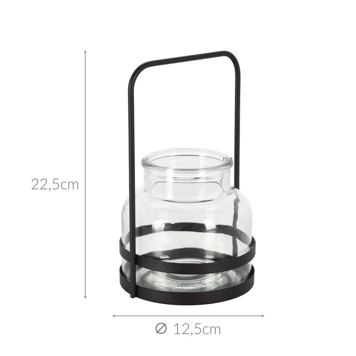 TEELICHTHALTER Metall - Transparent, Glas (22.5cm) - Home Styling Collection