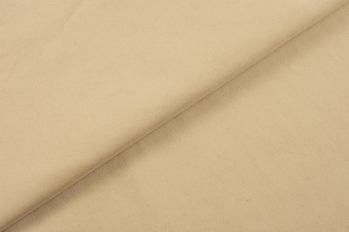 BIG SOFA COZI, Ecru mit mit braunem Keder, Matt Velvet - Ecru, Kunststoff/Textil (240/87/180cm) - KS Home Concept