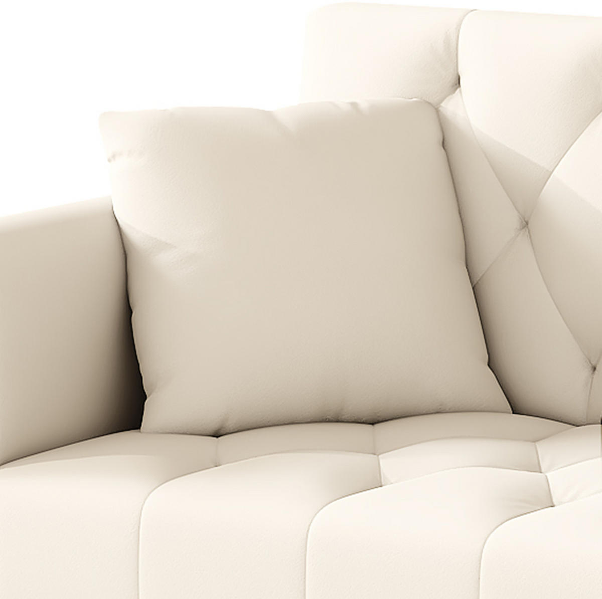 SCHLAFSOFA mit Liegefunktion 175 x 80 x 73,5 cm Samt Beige - Beige, Kunststoff (175/73.5/80cm) - Meubliv