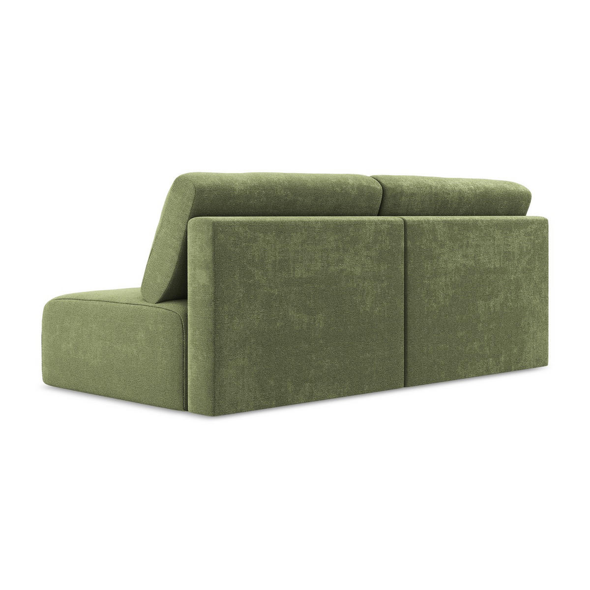 3-SITZER SOFA mit Schlaffunktion Chenille Stoff Grün - Schwarz/Grau, Kunststoff/Textil (216/79/102cm) - LaMiaSofa