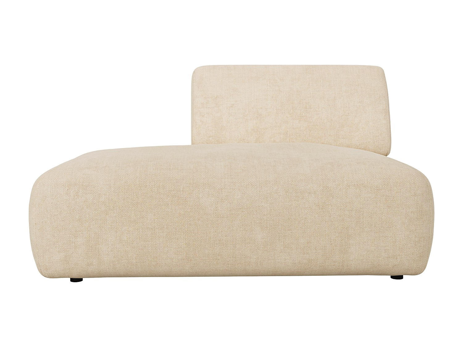 RECAMIERE ohne Schlaffunktion - 1 Person - stoff - beige Pogni - Beige, Textil (130/73/97cm) - Vente-Unique