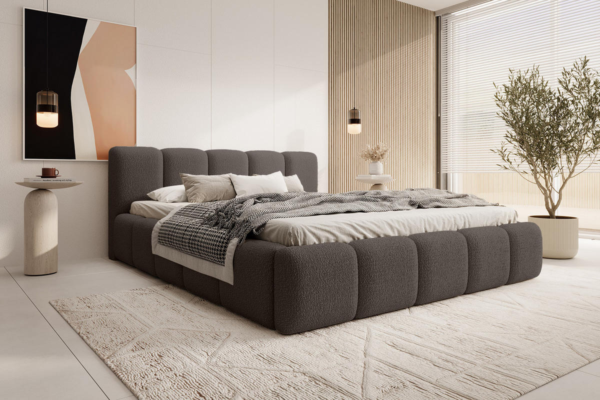 POLSTERBETT MOTSERRAT 120x200 cm, Braun - Braun, Textil (200/120cm) - Fedve