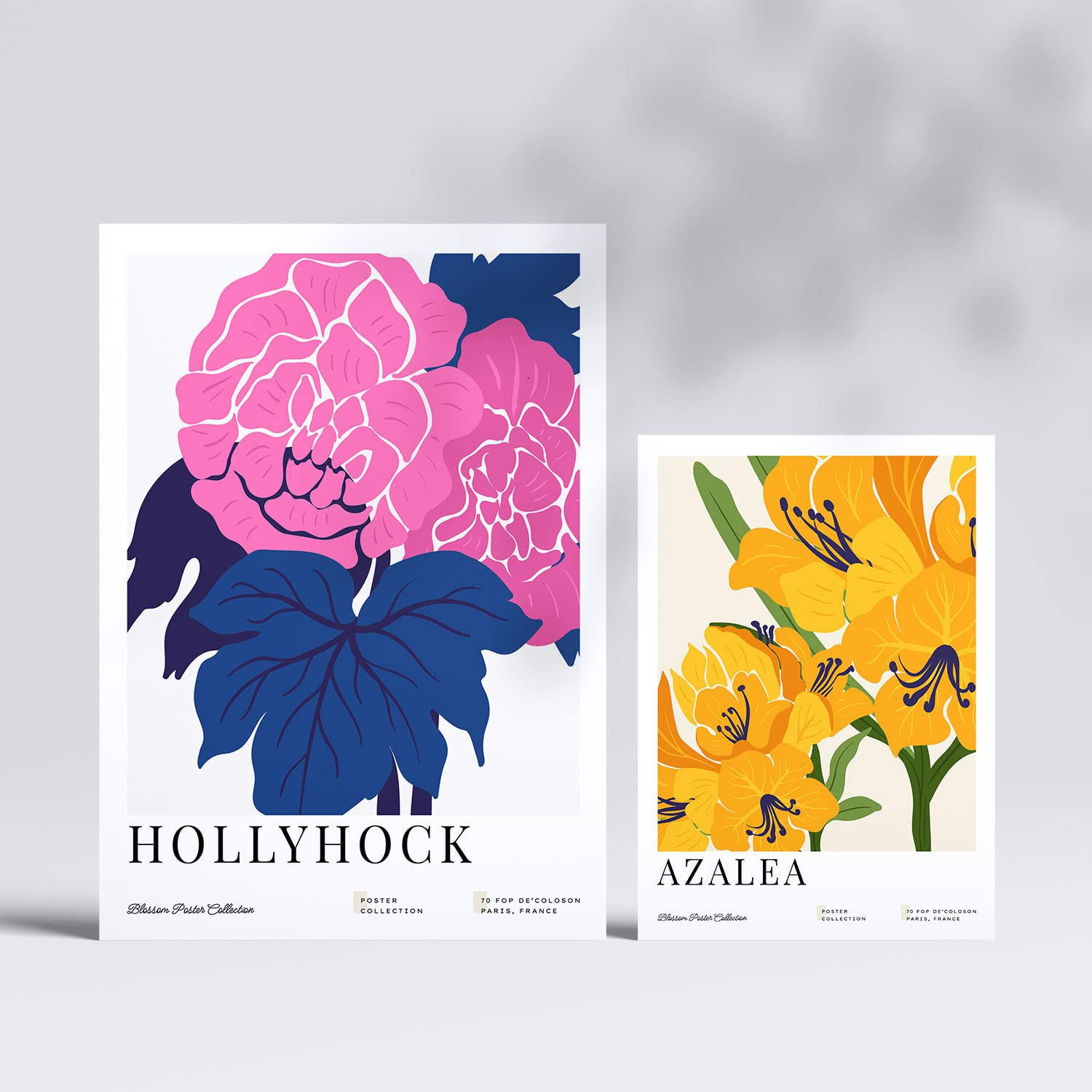 POSTER Set Mit 6 Blumen Gewächshaus A3 & A4 Rahmenlos - Klar, Papier (29/3cm) - Nacnic