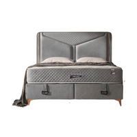 POLSTERBETTSET Bronz 140x200 Grau - Grau, Textil/Metall (140/200cm) - Villa Möbel