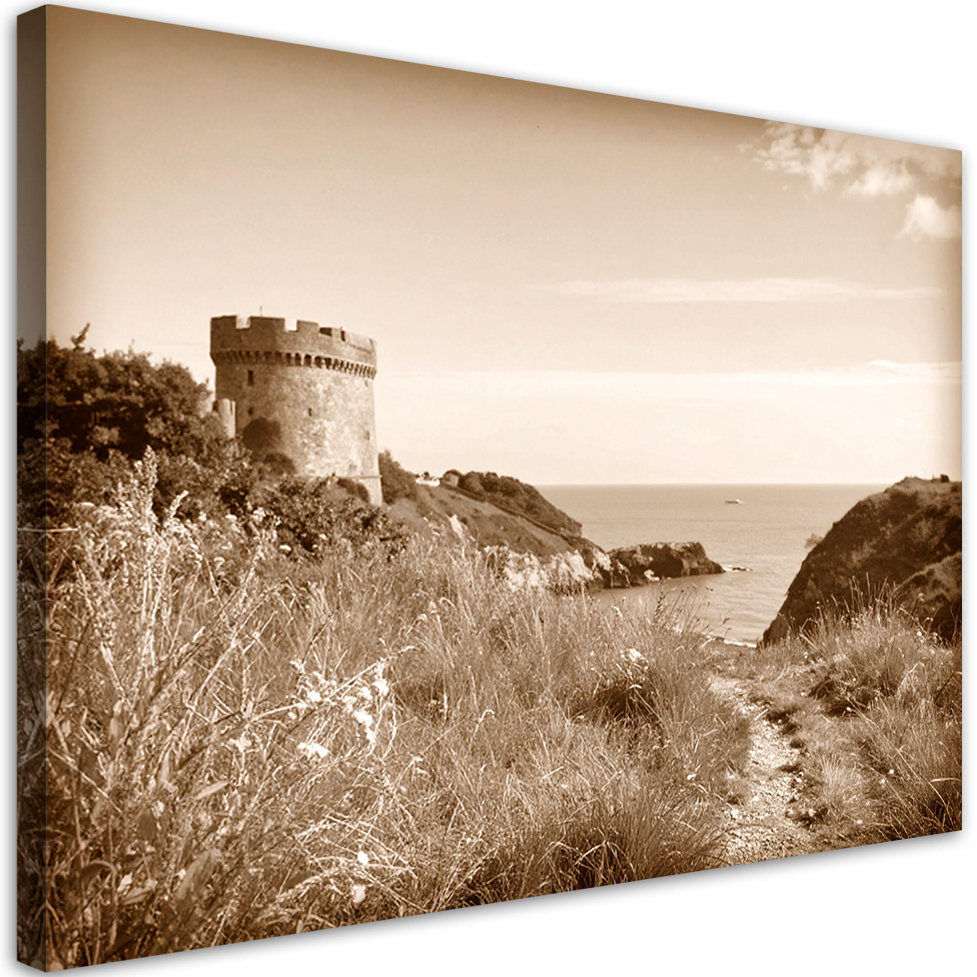 Feeby Leinwandbild Beige 120x80 cm