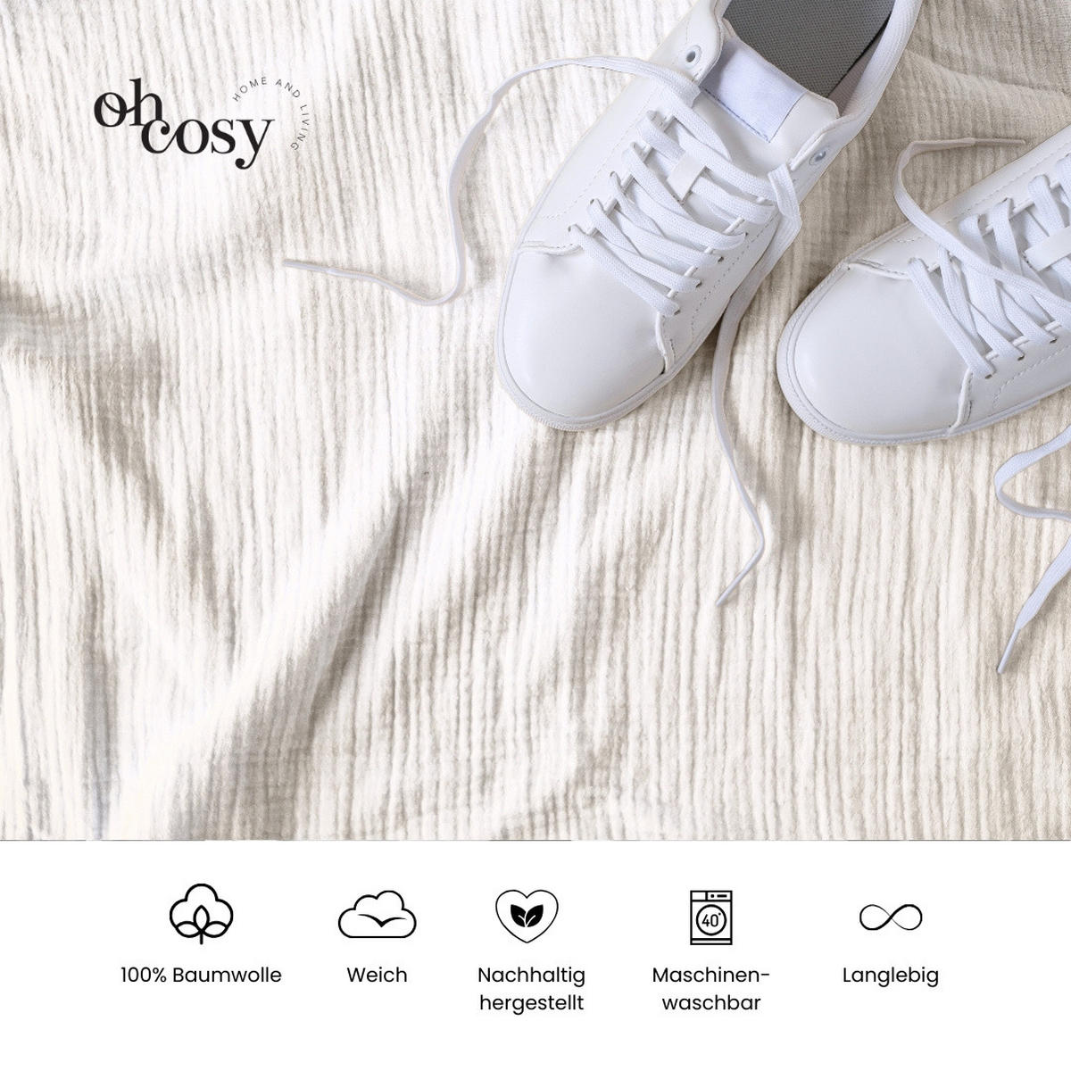 BETTWÄSCHESET Sally - Musselin - 2-teilig -135x200cm - Helltaupe - Taupe, Textil (135/200cm)