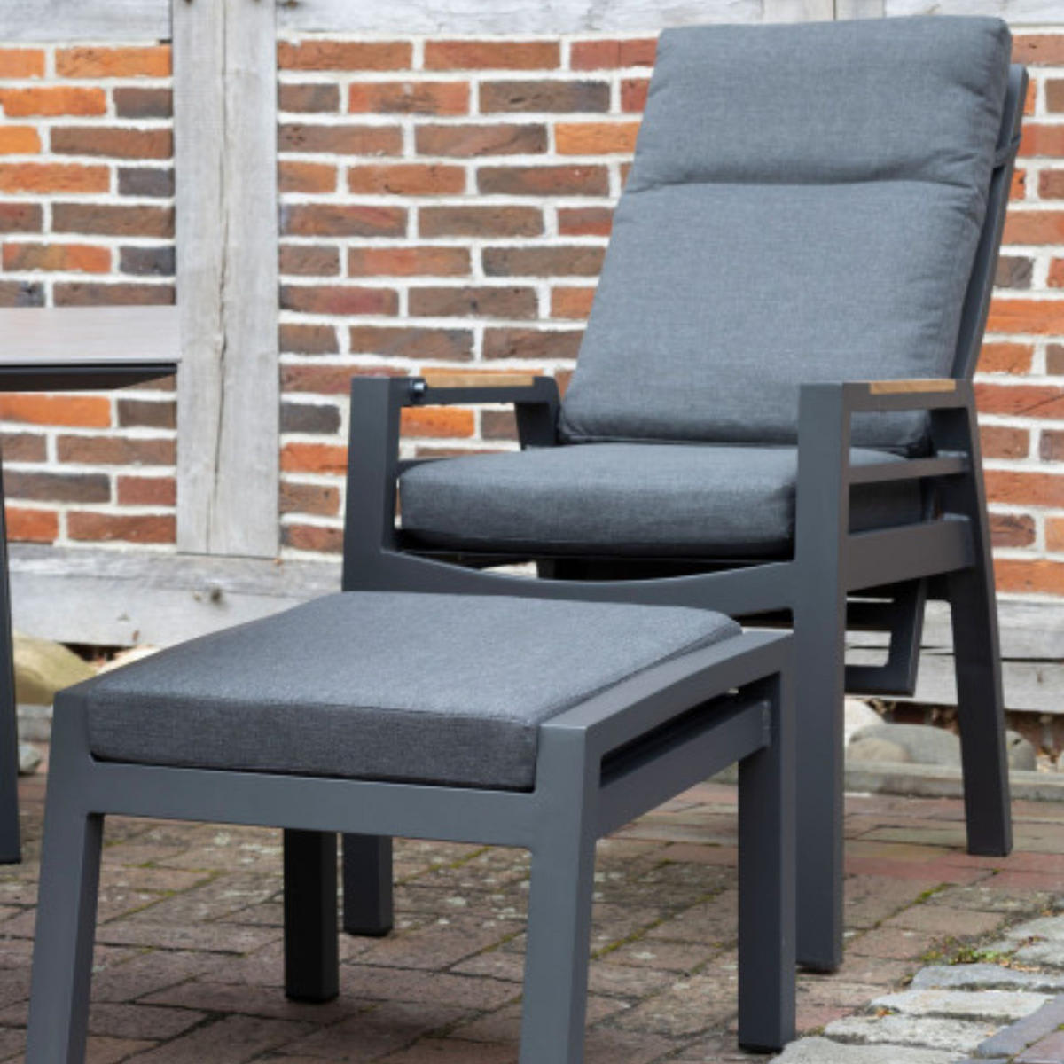 HOCKER Sevilla - Grau, Metall (60/43/47cm) - Mr. Deko