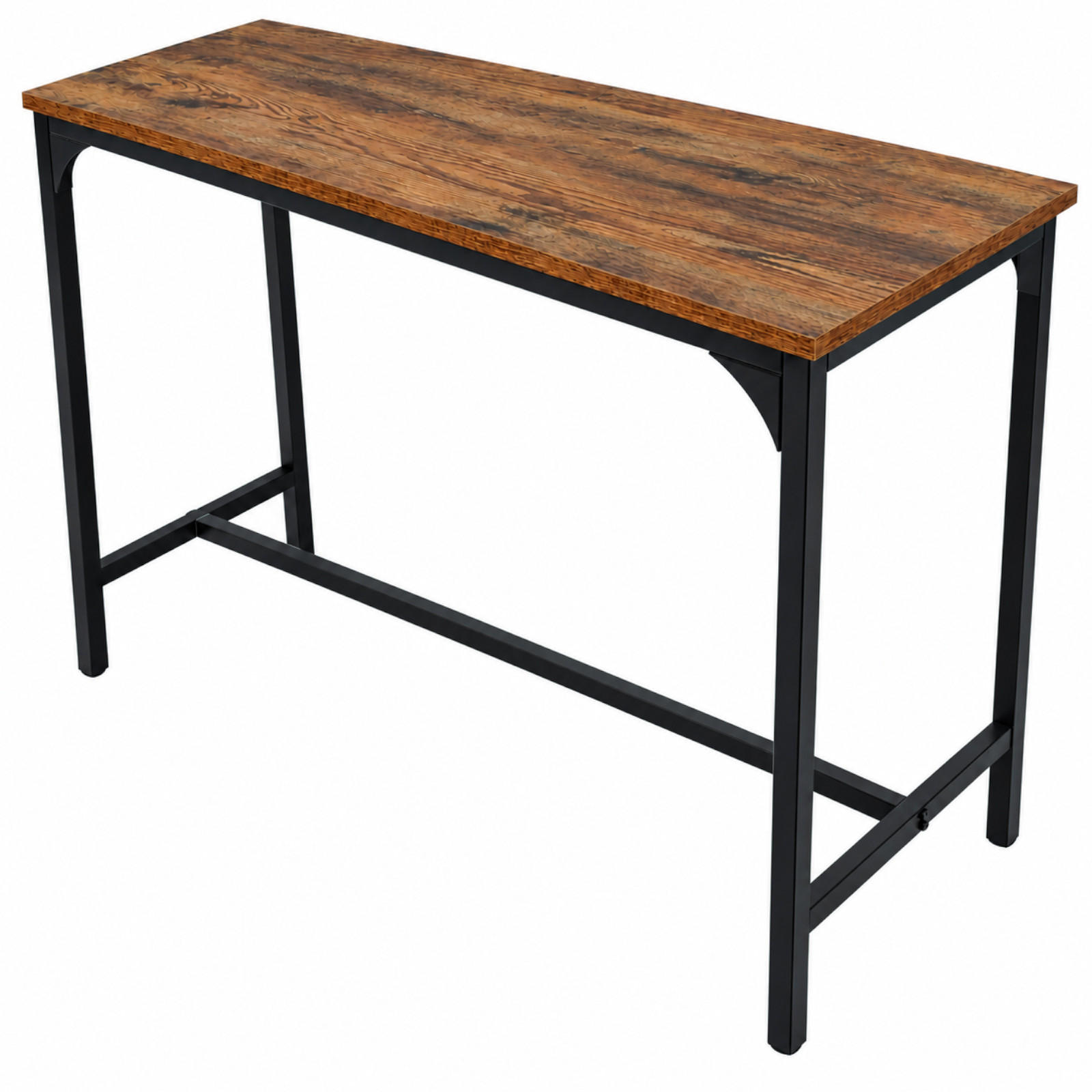 BARTISCH Braun Schwarz 108x50x90 cm Stehtisch Industrial - Schwarz/Braun, Holzwerkstoff/Metall (50/108/90cm) - Begryf