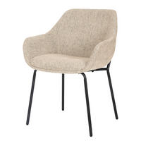 POLSTERSTUHL - Beige/Schwarz, Textil/Metall (59/79/61cm) - home24