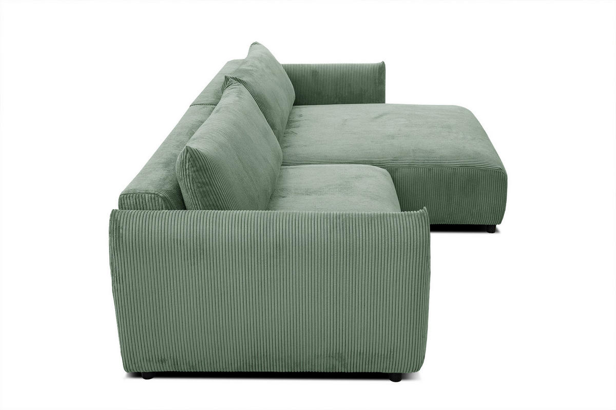 ECKSOFA TAUER 5-Sitzer, mintgrün - Schwarz/Mintgrün, Holzwerkstoff/Kunststoff (292/174cm) - Courtois Laville