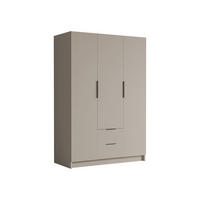 KLEIDERSCHRANK Calwi I - Kaschmir/Schwarz, Holzwerkstoff/Kunststoff (150/216/60cm) - MIRJAN24