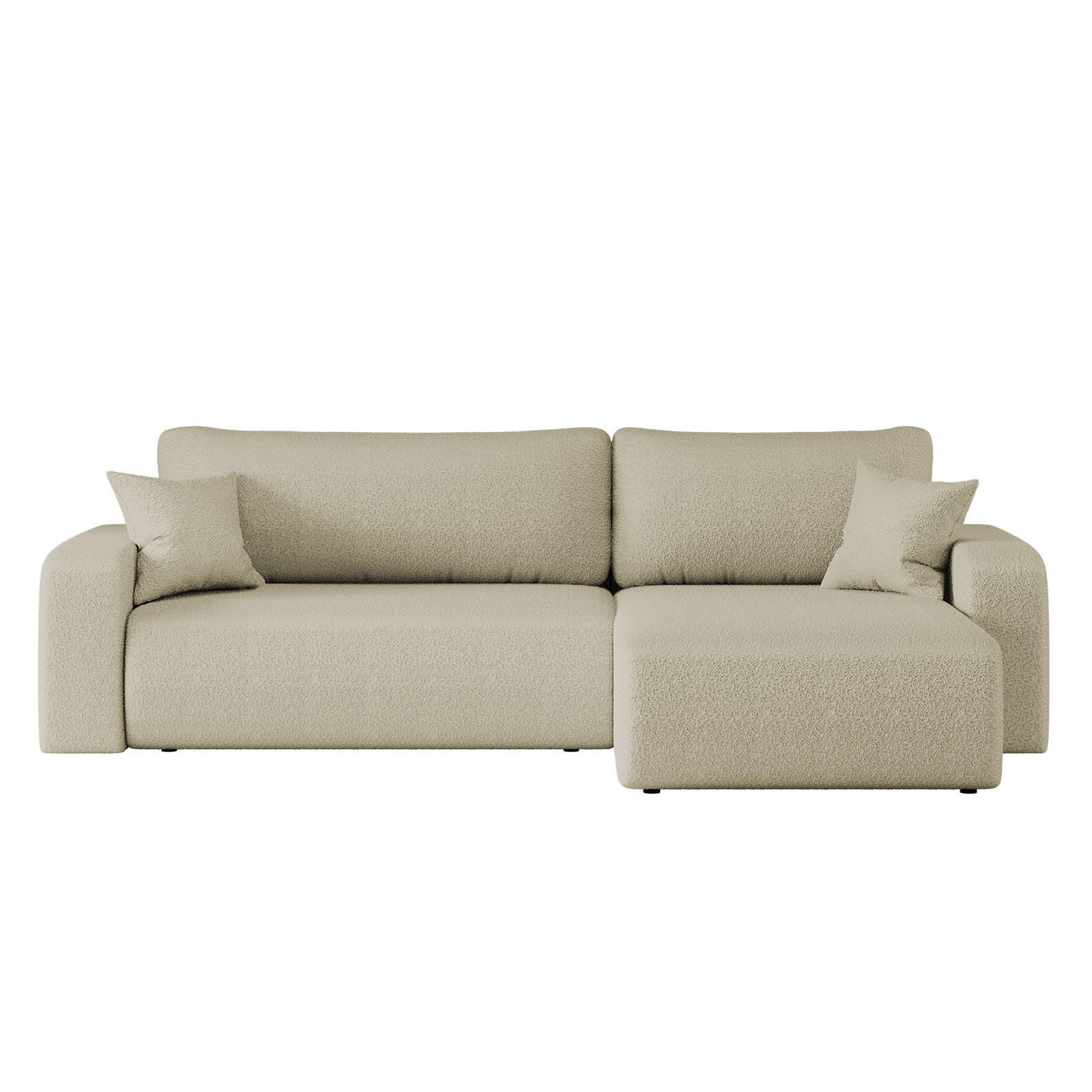 SCHLAFSOFA MILANO XL Und Bettkasten Stoff Quelle Beige Rechts - Beige, Holz (274/82/145cm) - Kaiser Möbel