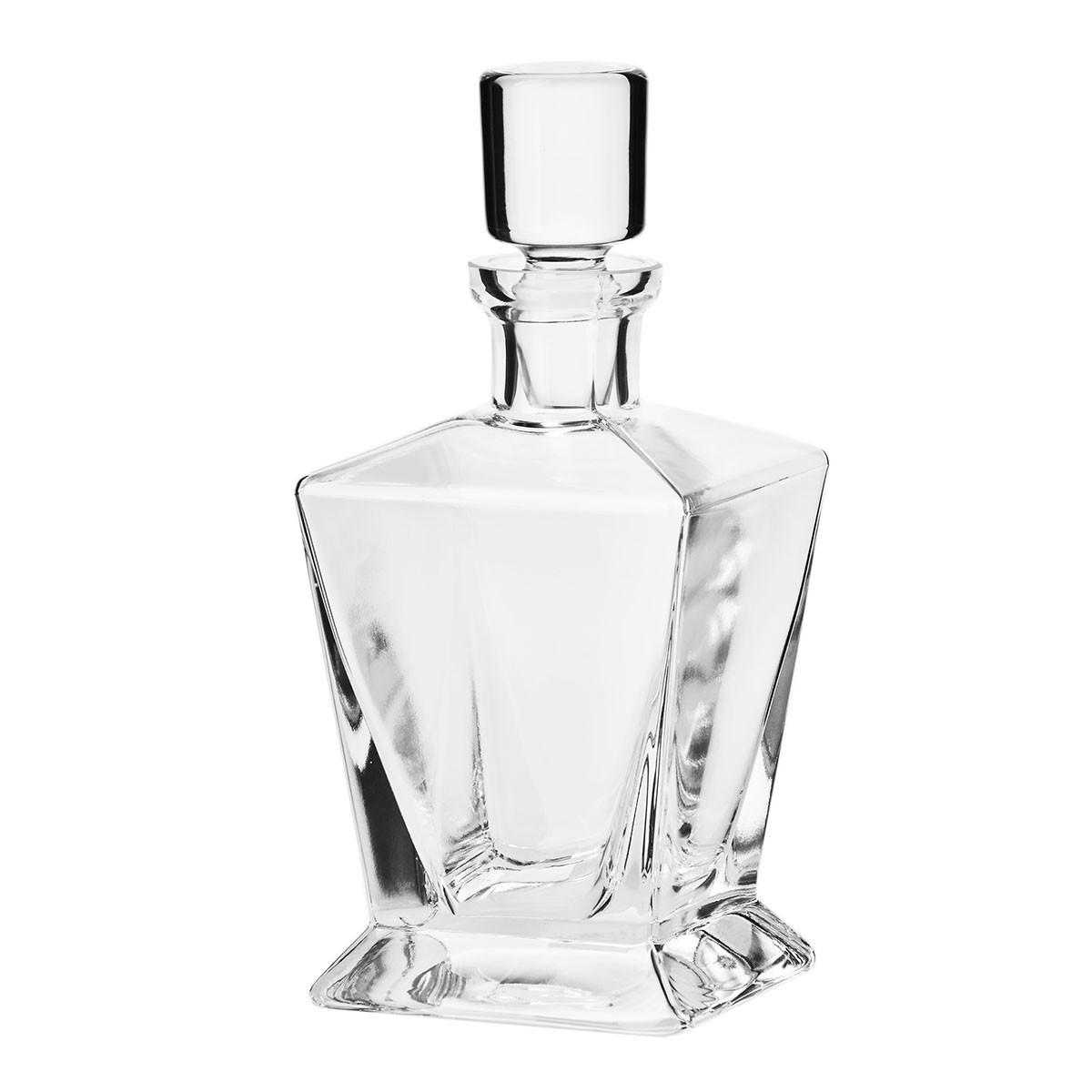 WHISKYKARAFFE MIT STOPPER Caro, 750 ml, Handgemacht - Transparent, Glas (0.75L) - Krosno Glass