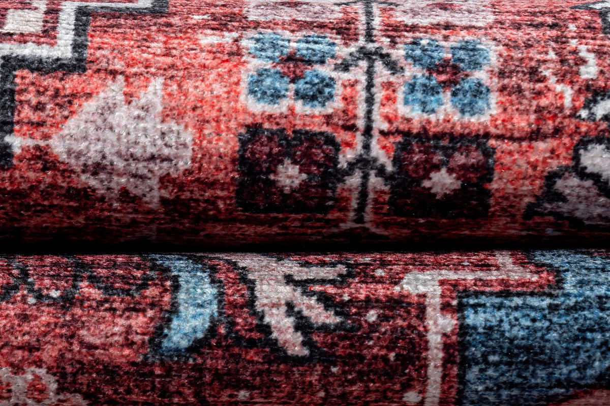 TEPPICH DUBAI bordeaux orientalisch 90/150 cm - Bordeaux, Textil (90/150cm) - Tapiso