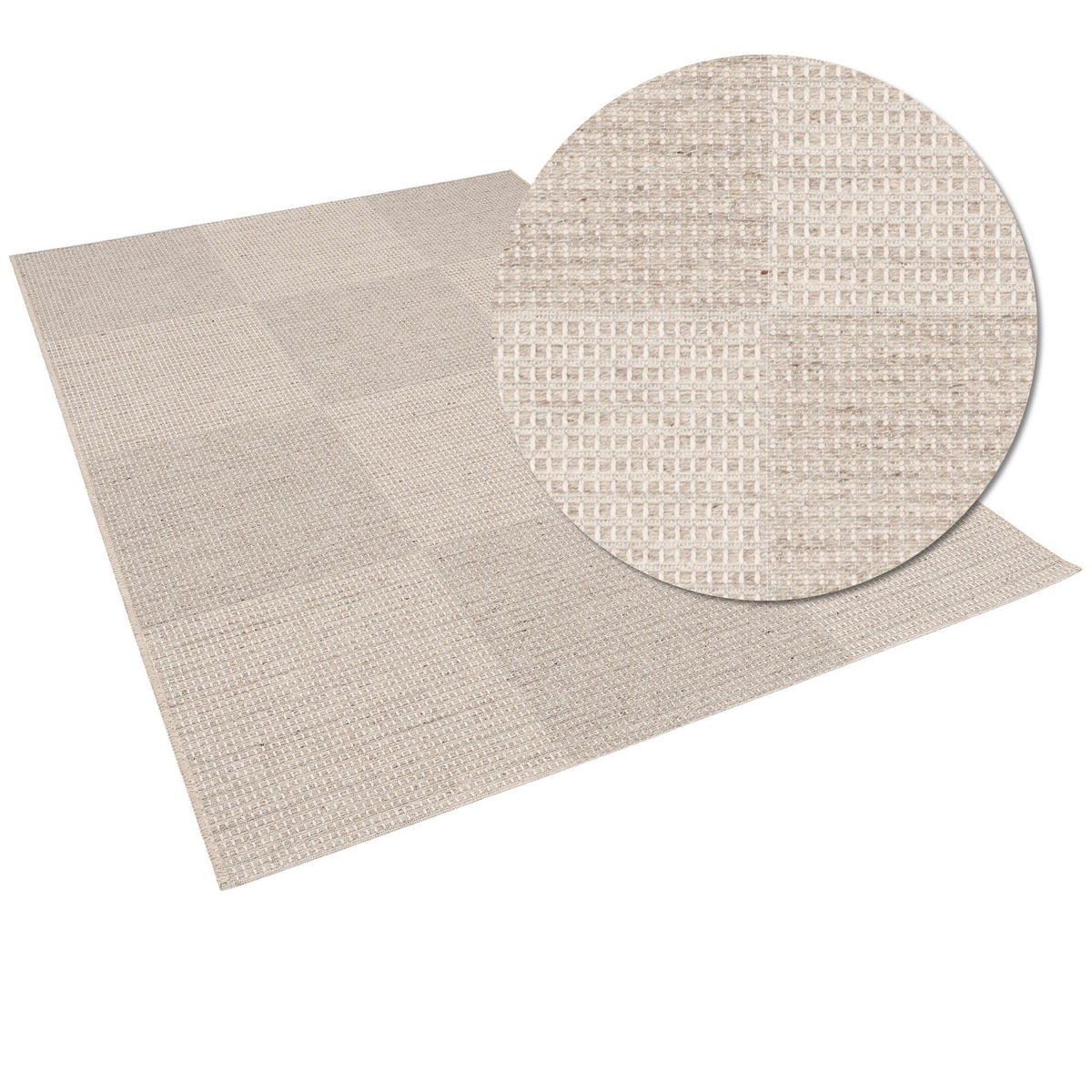 NATUR TEPPICH FLACHGEWEBE CASA KARO - Beige, Textil (80/150cm) - Pergamon