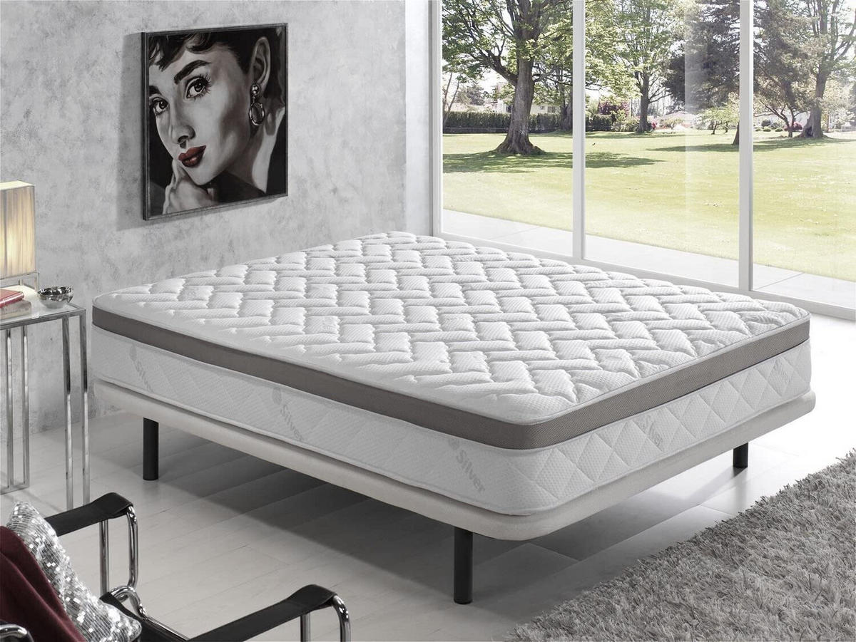 MATRATZE 180x200 Visco Premium H2/H3 30 cm - Weiß, Textil (180/200cm) - Simpur