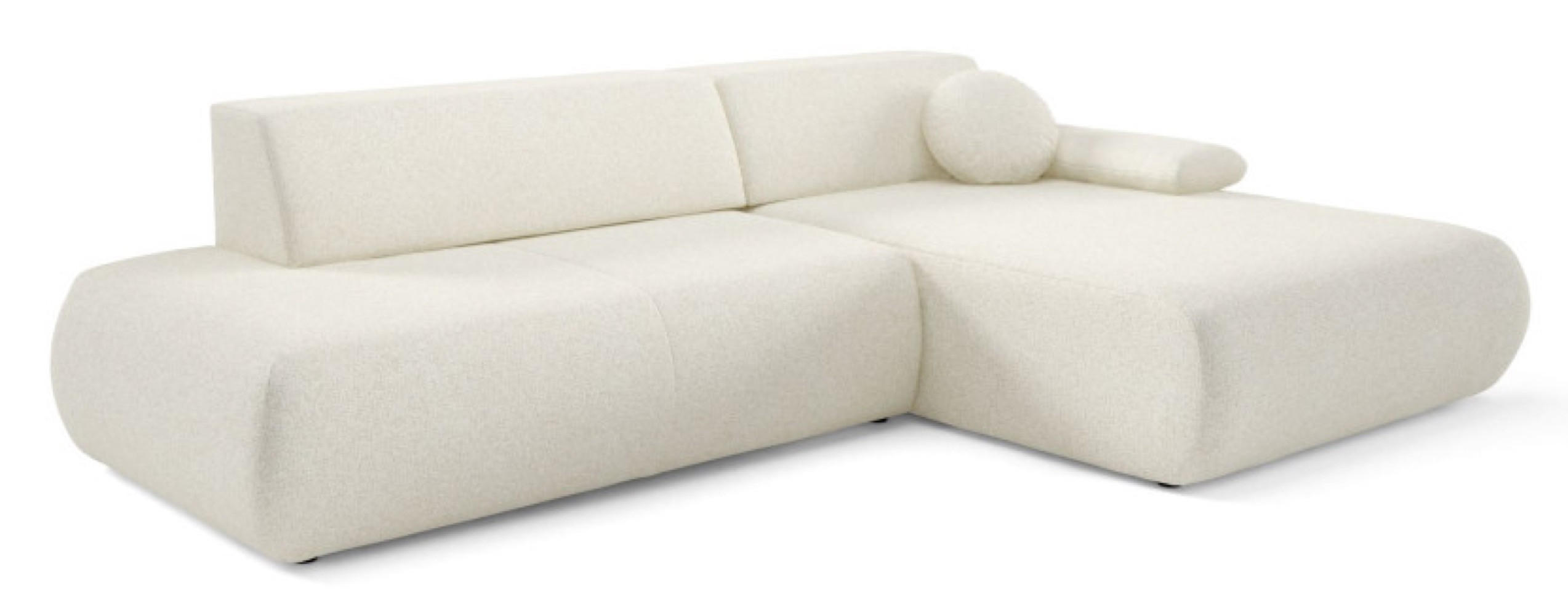 ECKSOFA Ecru PENTI Ausziehbar Mit Bettkasten Rechts - Ecru, Textil (173.5/286cm) - Sepro Meble