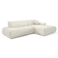 ECKSOFA Ecru PENTI Ausziehbar Mit Bettkasten Rechts - Ecru, Textil (173.5/286cm) - Sepro Meble