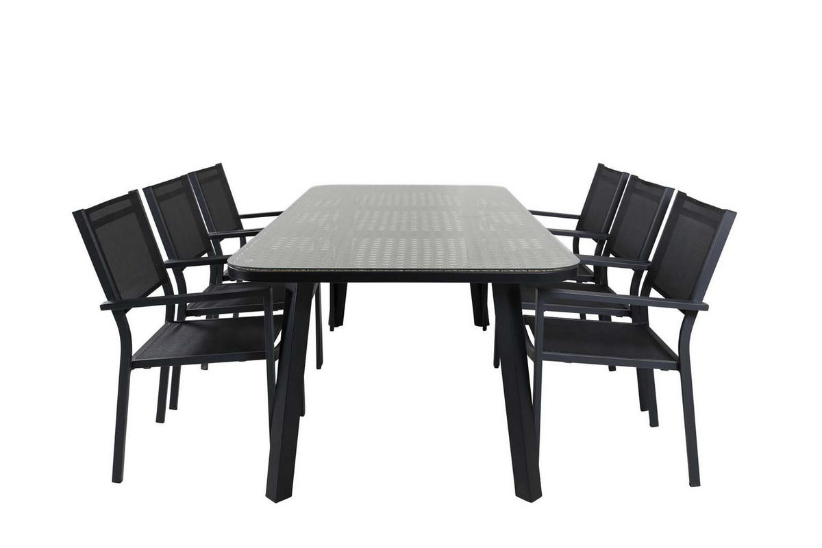 GARTENSET schwarz - Schwarz, Holzwerkstoff - ebuy24