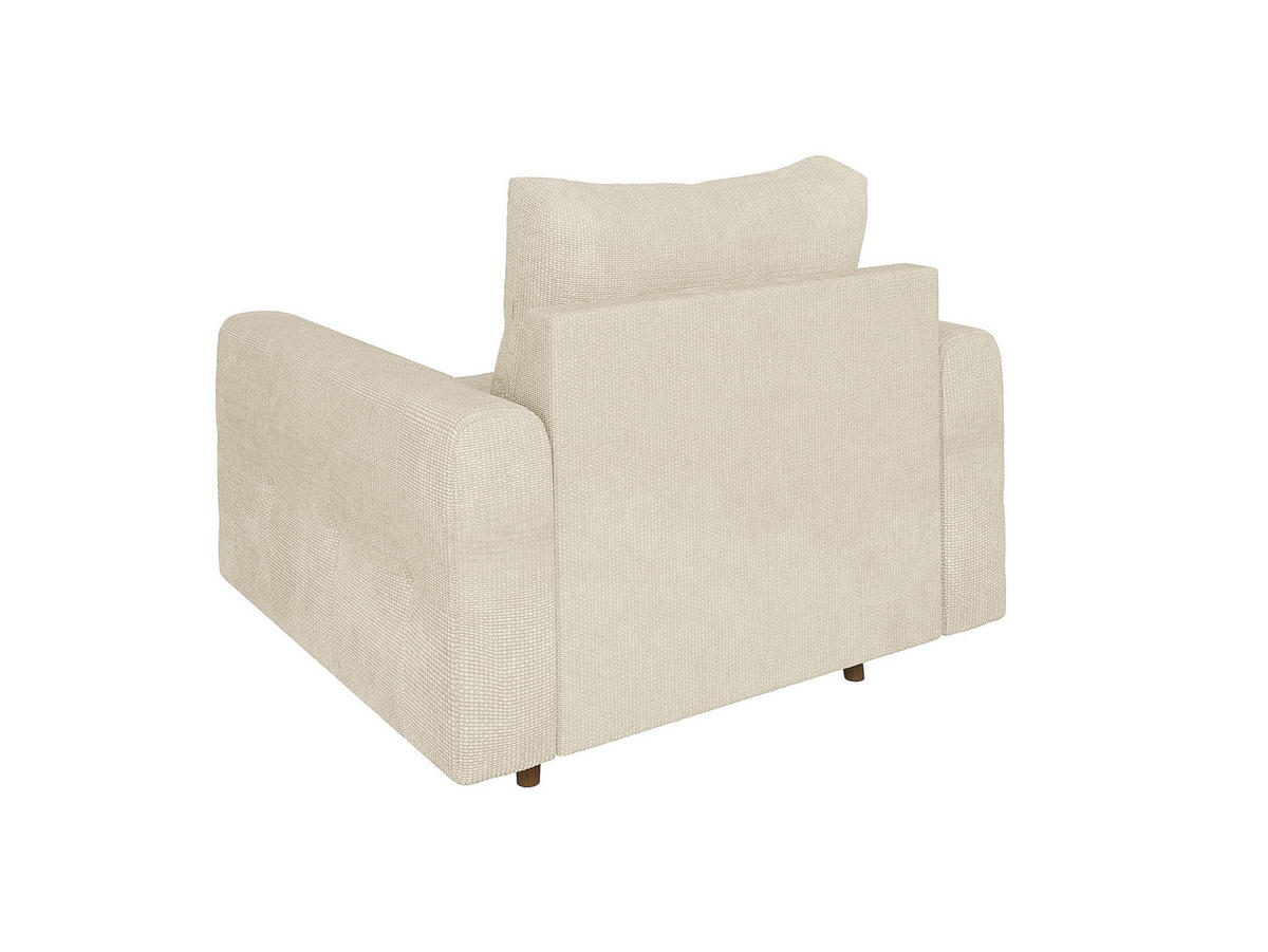 SITZGARNITUR 3+1 Sigurd Beige Chenille - Beige/Braun, Holz/Textil (210/81/93cm) - S-Style Möbel